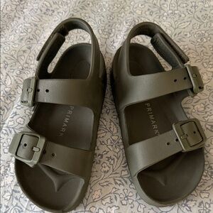 Primark Olive Green Double Buckle Casual Sandals